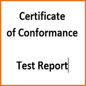 CofC Test Report Documents